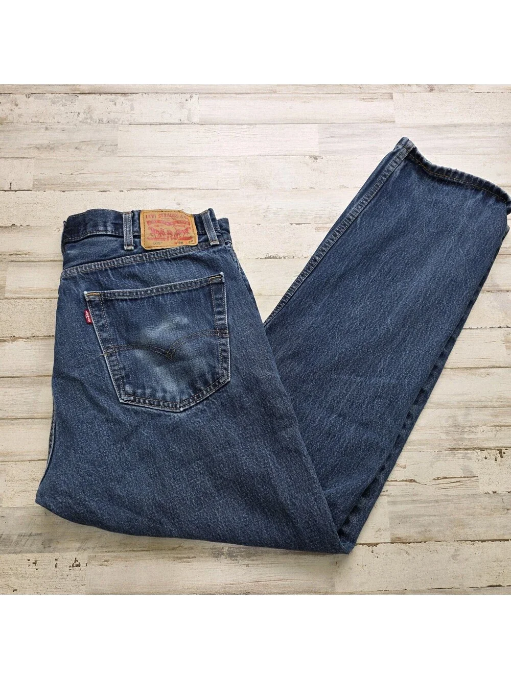 Levi's Jeans 505 Straight Leg 38x32 Men's Work Used Broken in Comfortable